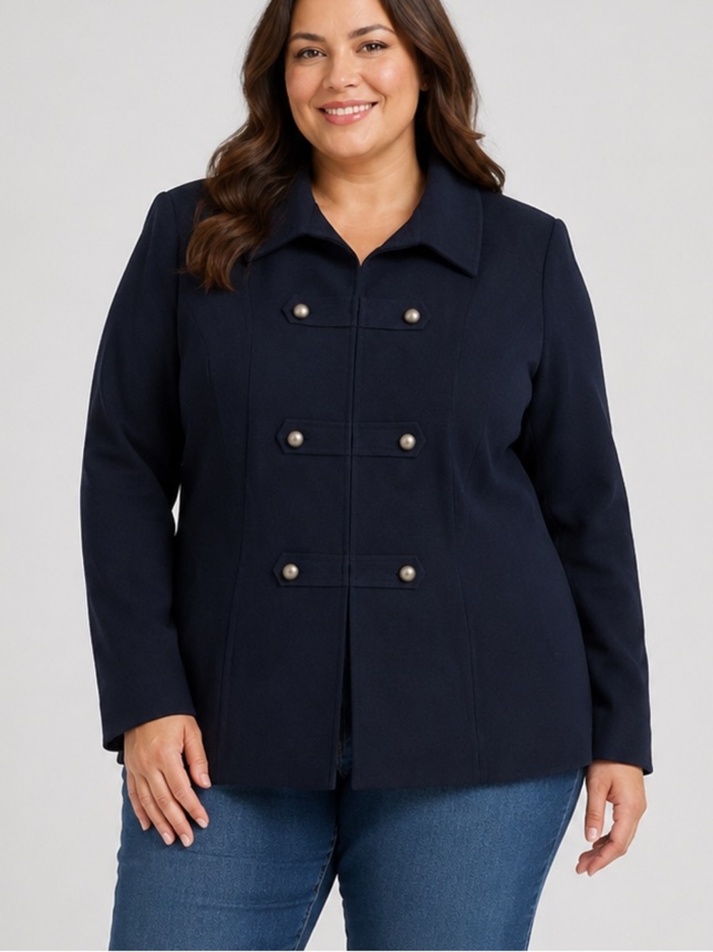 Tahari Arthur S. Levine Women’s Blazer Jacket 20W Navy Career Business Plus Size